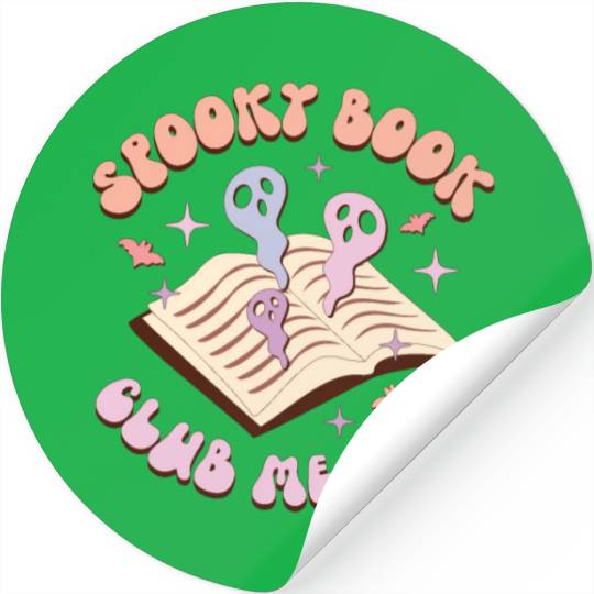 Spooky Book Club Member, Happy Halloween Day Stickers