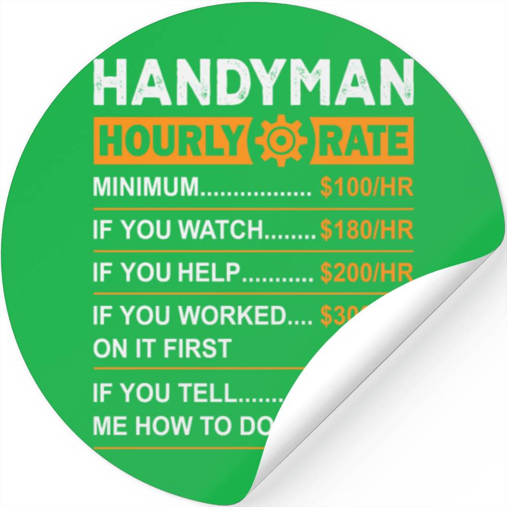 Handyman Hourly Rate Labor Day Stickers