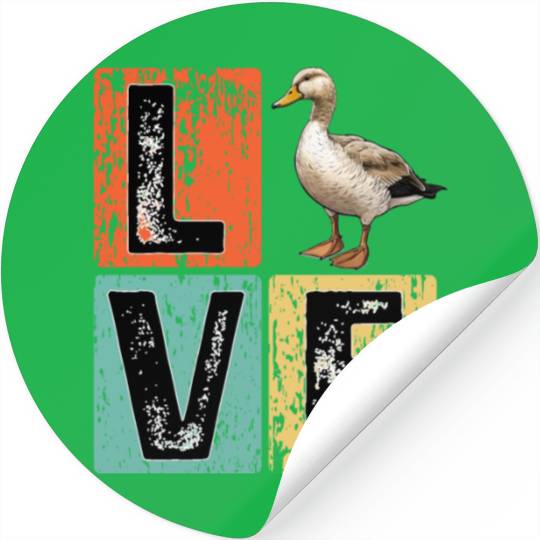 Retro Duck Hunting Duck Birds Lover Duck Hunter Stickers