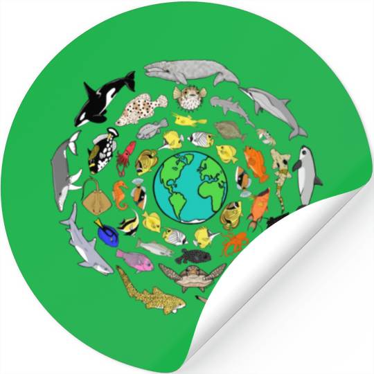 World Oceans Day Sea Life Stickers