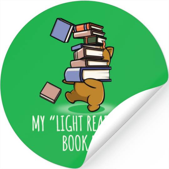 My Light Reading Book Funny Tote Bag Stickers