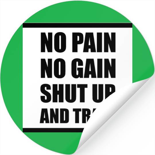 Poster NO PAIN NO GAIN Square Stickers