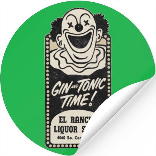 Vintage Clown Liquor Store South Central Stickers