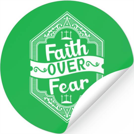Faith Over Fear Love Jesus Christian Christmas Stickers