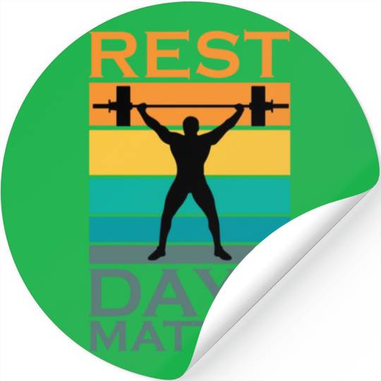 Rest Days Humor For A Gym Muscle Workout Lover Stickers