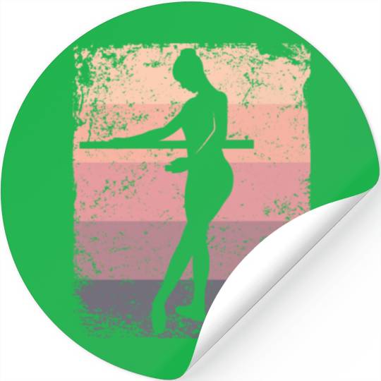 Ballet Dancer Vintage Woman Ballerina Stickers