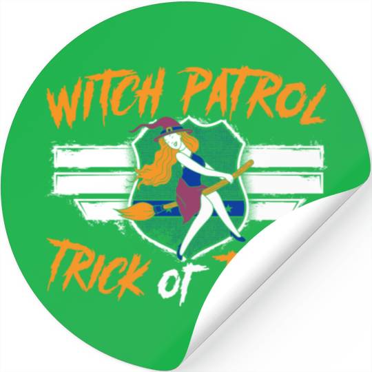 Witch Patrol: Trick or Treat! Policeman Halloween Stickers