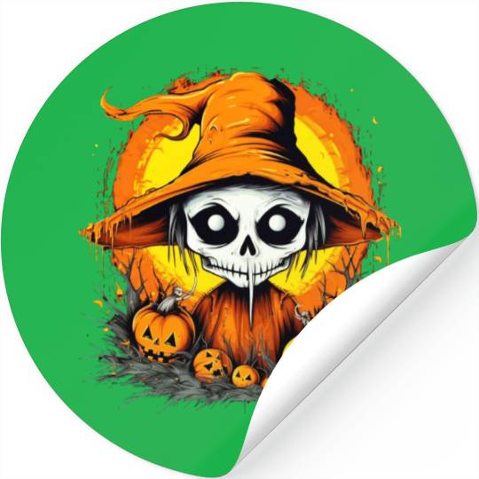 Eerie Halloween Ghoul, Spooky Season Delight 17 Stickers