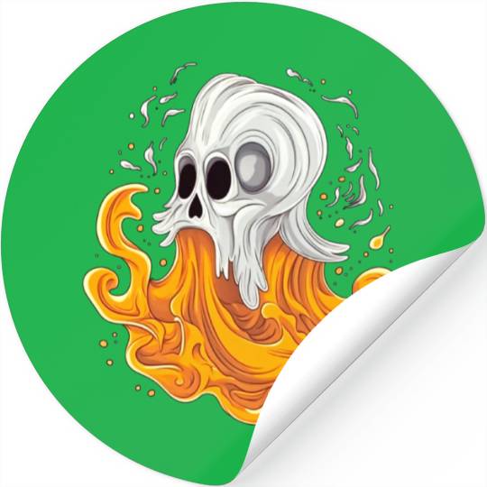 Eerie Halloween Ghoul, Spooky Season Delight 15 Stickers