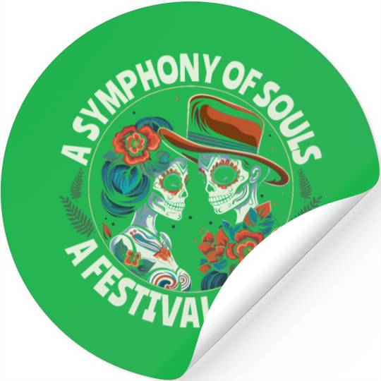 Dia De Los Muertos Sugar Skull Mexican Holiday Stickers