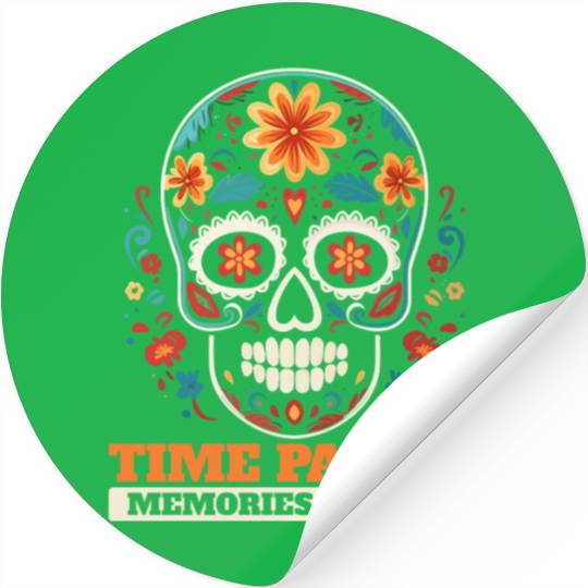Dia De Los Muertos Sugar Skull Mexican Holiday Stickers