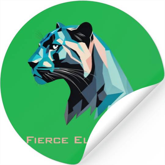 Fierce Elegance Geometric Tiger Design Stickers