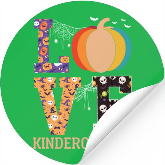 Love Pumpkin Candy Corn Halloween Love Costume Men Stickers