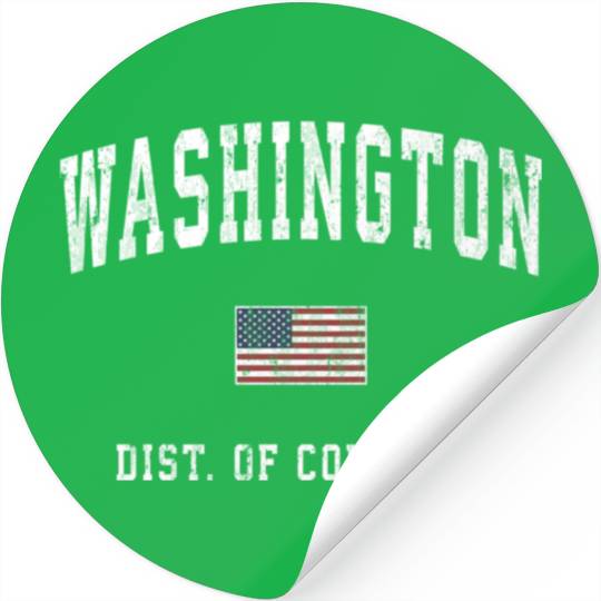 Washington Dc American Flag Sports Stickers