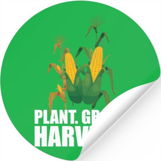 Corn Farmer Plant Grow Harvest Stickers