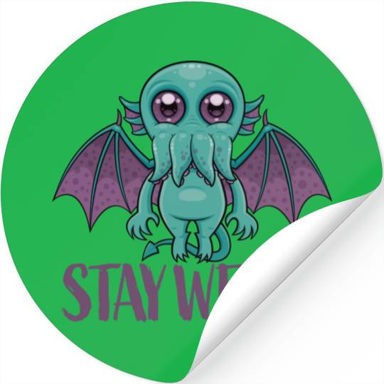 Stay Weird Cute Cthulhu Monster Stickers