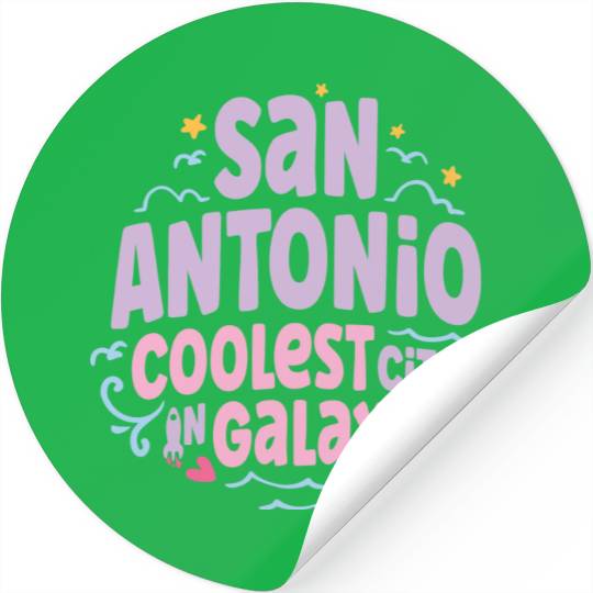 San Antonio Coolest Galaxy Stickers