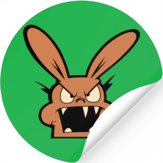 angry hare Stickers