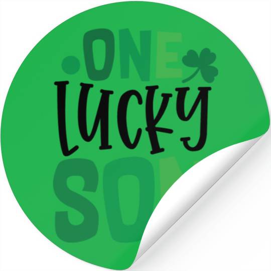 One Lucky Son Clover Shamrock Irish Ireland Stickers