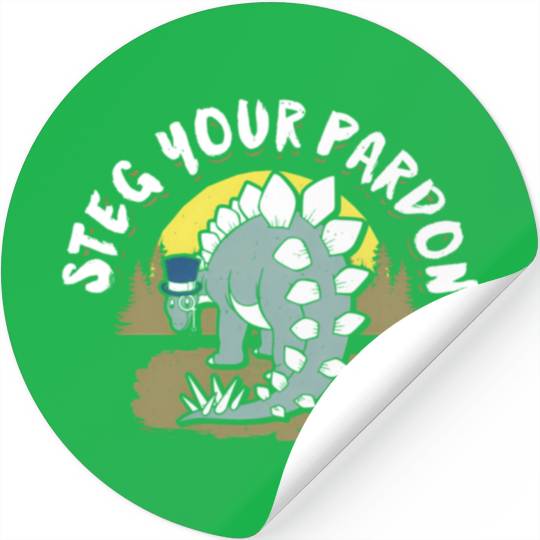 Dinosaur T For Stegosaurus Stickers
