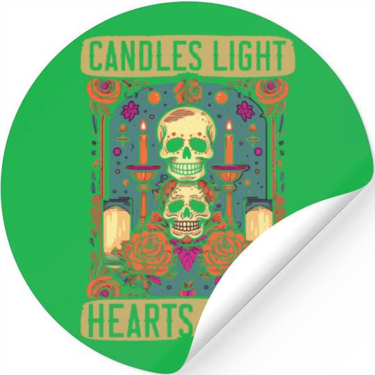 Dia De Los Muertos Sugar Skull Mexican Holiday Stickers