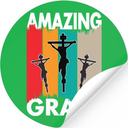 Amazing Grace Love Jesus Christian Christmas Stickers