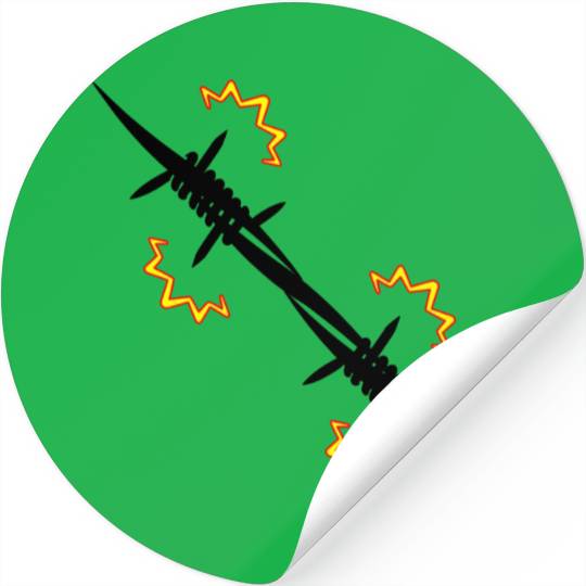 Electric fence barbed wire Stickers