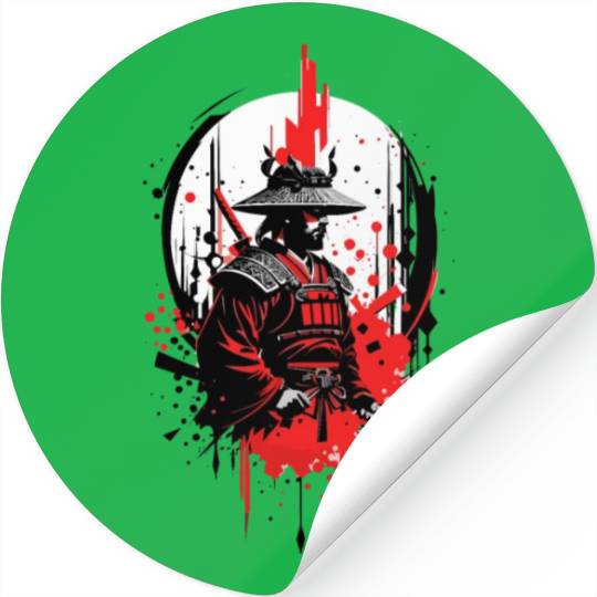 Japanese Samurai Spirit design Stickers