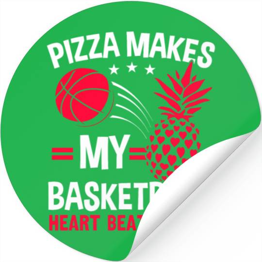 Pineapple Basketball Tropical Fruit Summer Sport Stickers