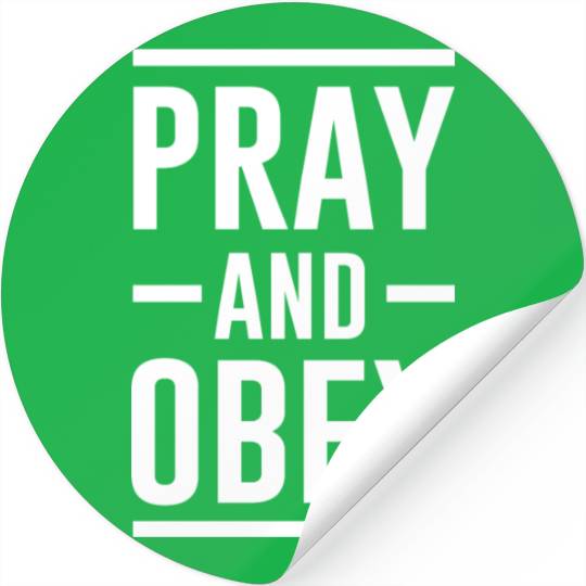 Pray And Obey Love Jesus Christian Christmas Stickers