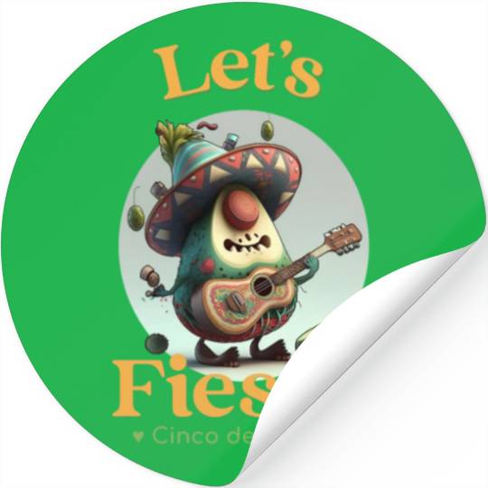 Lets Fiesta Cinco de Mayo Stickers