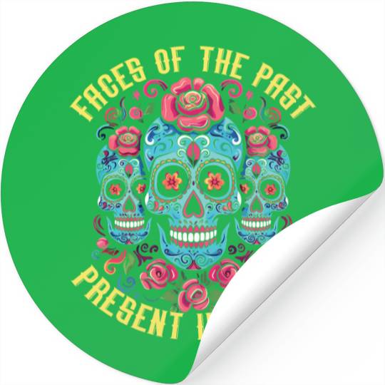 Dia De Los Muertos Sugar Skull Mexican Holiday Stickers