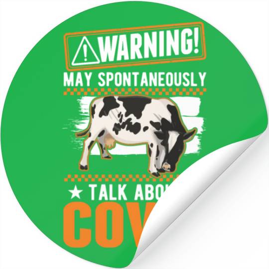 Cow Cattle Breeder Land, Farmer Cows Stickers
