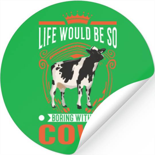 Cow Cattle Breeder Land, Farmer Cows Stickers