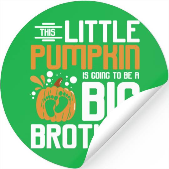 Pregnancy Thanksgiving pumpkin big brother Stickers