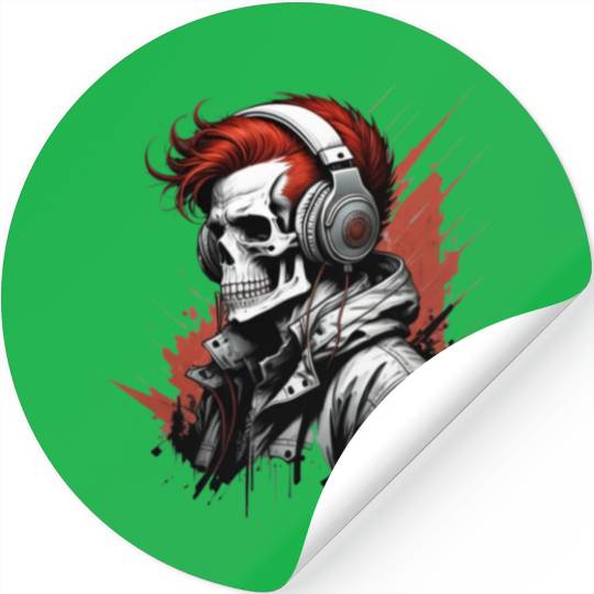 Rebirth of Beats: A Melodic Resurgence in Crimson Stickers