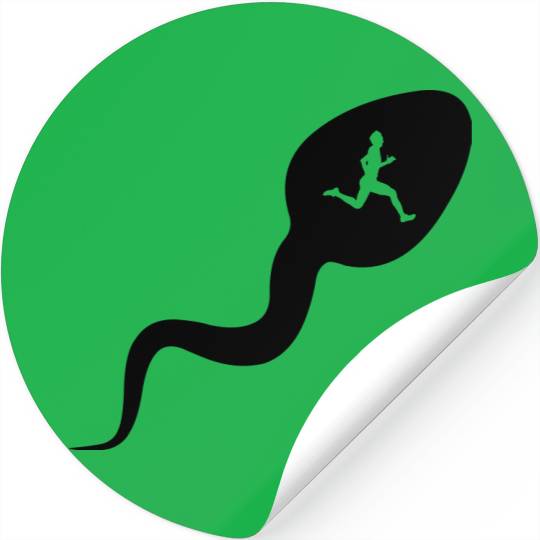 Sperm running or sperm of runner Stickers