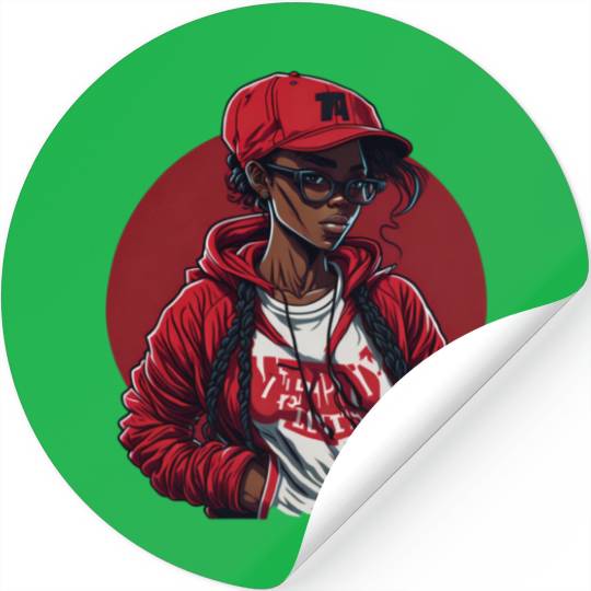 Spirit of Africa: Captivating African Girl in a Bo Stickers