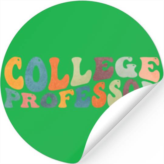 Groovy College Professor Teacher Syllabus Stickers