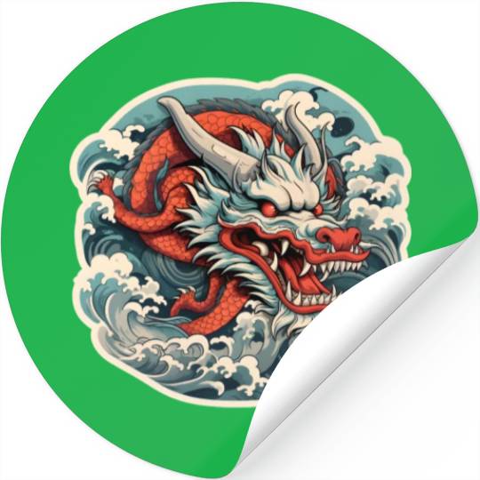 Japanese Dragon Stickers