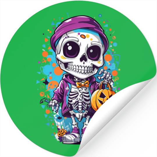 Halloween fantasy skeleton Stickers