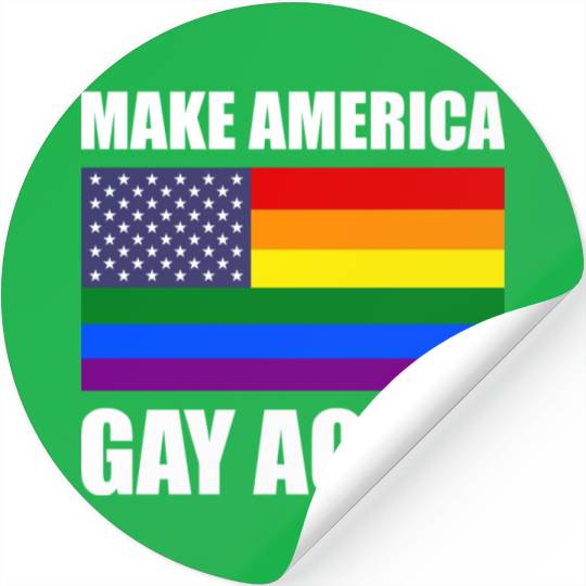 Rainbow LGBTQ American Pride Diversity Flag Stickers