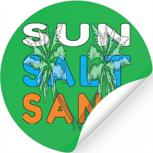 Sun,Salt, and Sand Beach Life Stickers