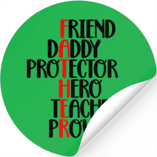 Friend Daddy Protector Hero Teacher Provider Stickers