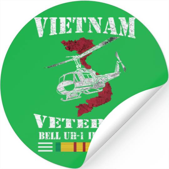 UH1 Vietnam Veteran Stickers