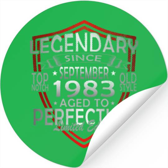 september 1983 Anniversary september 1983 septembe Stickers