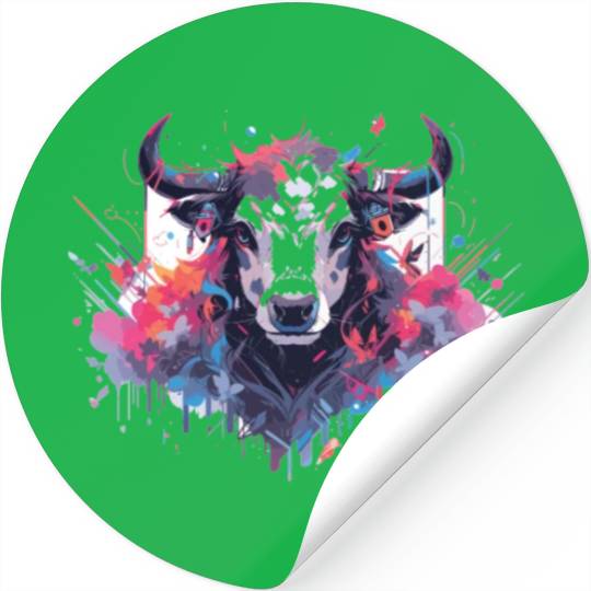 Kuhkkopf Kühne Agriculture Kälbchen Stickers