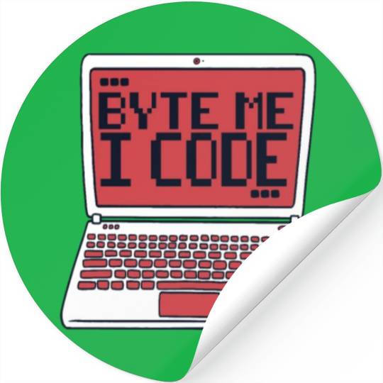 Byte Me I Code Coder Engineer Full Stack Software Stickers