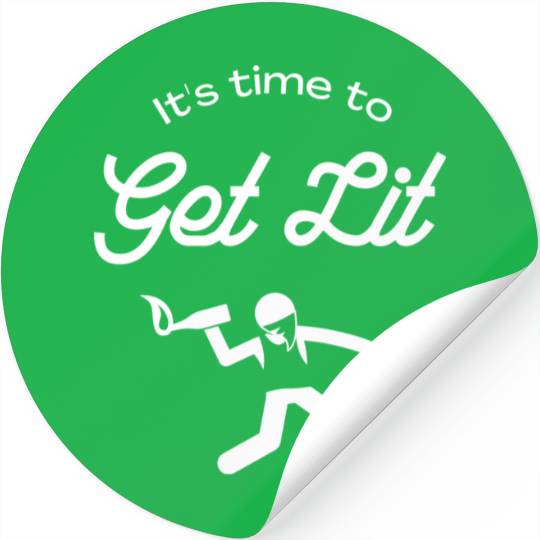 Get Lit Funny Molotov Cocktail Anarchy Lover Stickers