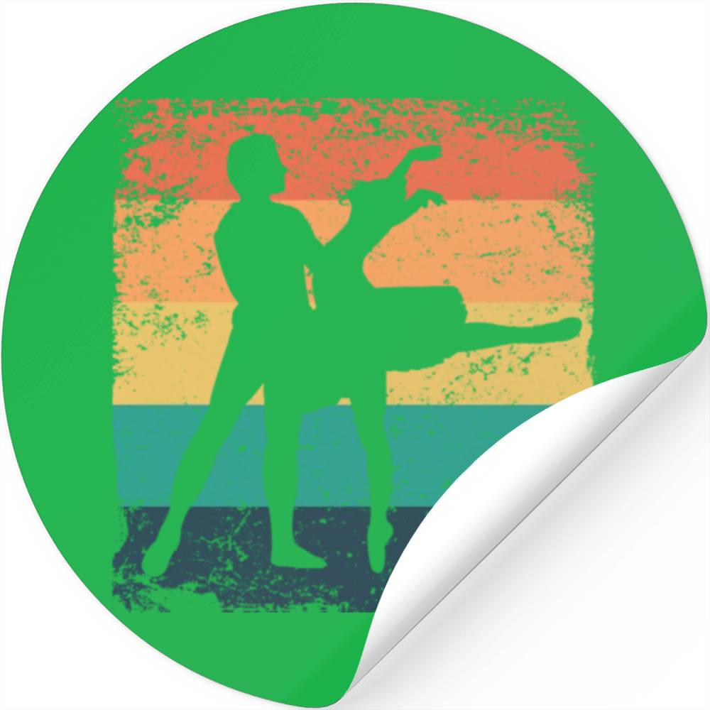 Ballet Dance Couple Vintage Ballerina Stickers